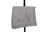 Slim Fit Yünlü Açık Gri Takım Elbise - 4