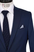 Slim Fit Parlament Mavisi Takım Elbise - 3
