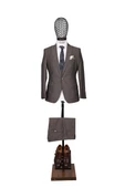 Slim Fit Pamuklu Kahverengi Takım Elbise - 1