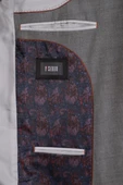 Slim Fit Yünlü Gri Takım Elbise - 5