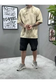 iki iplik yıkamalı Oversize T-shirt - 1