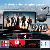 Polham İphone Cihazlar İçin Carplay Adaptörü, Kablosuz Youtube, Netflix, Tiktok, Video Yansıtıcı CarPlay - 2