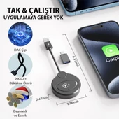 Polham İphone Cihazlar İçin Carplay Adaptörü, Kablosuz Youtube, Netflix, Tiktok, Video Yansıtıcı CarPlay - 5
