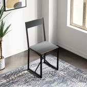 Eportatif Mutfak Sandalyesi Salon Balkon Atlantik Sandalye Füme 1419 - 3