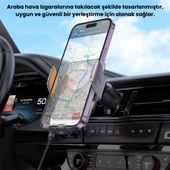 Coofbe Süper Hızlı Havalandırma 15W Araç Şarj Cihazı Araç Telefon Tutucu Araç Şarjlı Telefon Tutucu - 2