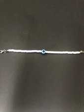 Fimo Nazar Boncuklu Beyaz Bileklik - 1