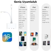 Coofbe Type-c-İphone OTG Dönüştürücü İphone Kart Okuyucu SD-TF Kart Çevirici USB Kamera Okuyucu Adaptör - 3