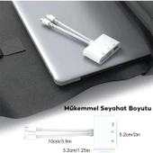 Coofbe Type-c-İphone OTG Dönüştürücü İphone Kart Okuyucu SD-TF Kart Çevirici USB Kamera Okuyucu Adaptör - 5