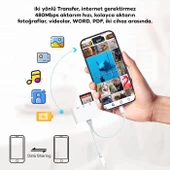 Coofbe Type-c-İphone OTG Dönüştürücü İphone Kart Okuyucu SD-TF Kart Çevirici USB Kamera Okuyucu Adaptör - 4