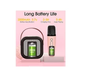 Kablosuz Mikrofonlu Karaoke Makinesi Taşınabilir Bluetooth Hoparlör Seti - 4