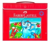Faber Castell Plastik Çantalı 24 Renk Pastel Boya - 1