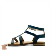 Janestt Kadın Hakik Deri Zımbalı Bodrum Sandalet 265-16222 - 3