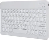 Hometech Alfa 10RC 10.1" Uyumlu Kablosuz Bluetooth Şarj Edilebilir Yuvarlak Tuşlu Klavye - Beyaz - 1