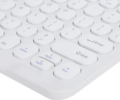 Techstorm Winpad P04 10.1" Uyumlu Kablosuz Bluetooth Şarj Edilebilir Yuvarlak Tuşlu Klavye - Beyaz - 2