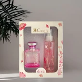Cecile Diva EDT 100 ml + Deodorant Sprey 150 ml Kadın Parfüm Seti thumbnail 4