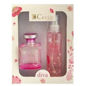 Cecile Diva EDT 100 ml + Deodorant Sprey 150 ml Kadın Parfüm Seti thumbnail 1