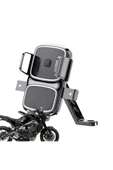 Bisiklet Motosiklet ve Scooter için Dikiz Aynası Uyumlu Telefon Tutucu 360 Derece Dönebilen ZR658 thumbnail 1