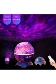 Dinozor Yumurtası Gece Masa Lambası Bluetooth Hoparlör Led Lamba Galaxy Projektör Led Işık K890 Mor thumbnail 3