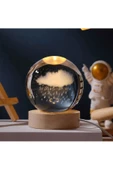 Cam Küre Işıklı Masaüstü Aydınlatma Oda Ve Salon Gece Lambası Dekoratif 6cm X 6cm thumbnail 1