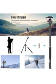 Zomei M6 DSLR Tripod 12kg Taşıma Kapasiteli Profesyonel Alüminyum Alaşım 161cm Çantalı thumbnail 2