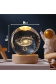 Cam Küre Işıklı Masaüstü Aydınlatma Oda Ve Salon Gece Lambası Dekoratif 6cm X 6cm Milky Way thumbnail 2