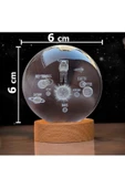 Cam Küre Işıklı Masaüstü Aydınlatma Oda Ve Salon Gece Lambası Dekoratif 6cm X 6cm - 2