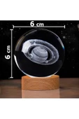 Cam Küre Işıklı Masaüstü Aydınlatma Oda Ve Salon Gece Lambası Dekoratif 6cm X 6cm - 2