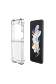 Galaxy Z Flip 6 ile uyumlu Şeffaf Tasarım Nitro Anti Shock Köşeli Air-bag Premium Koruma thumbnail 2