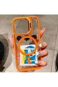 iPhone 15 Pro ile uyumlu Kamera Lens Hediyeli Stand Olabilen Magsafe ile uyumlu Adventure Magnetic - 1