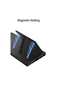 Galaxy S24 ile uyumlu Kartlıklı Standlı Suni Deri Magnetic özellikli MagSafe ile uyumlu Case thumbnail 2