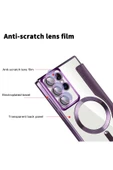 Galaxy S24 Plus uyumlu Flip Cover MagSafe uyumlu Kamera Lens Korumalı Kartlıklı VİNLEKS Deri Kılıf - 6