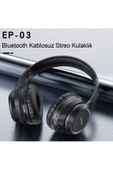 EP03 Kablosuz HD Ses Kalitesi Bluetooth 5.3 Kulak Üstü Bluetooth Kulaklık 500mAh Pil - 4