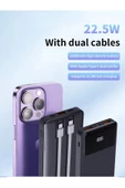 Led Ekranlı Powerbank 10000mah Dahili Type-c Kablo Dahili Lightning Kablo Iphone - 3