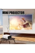 WiFi Ve Bluetooth özellikli Mini Projektör, Dış Mekan Ev Sineması HDMI, USB Bağlantı Noktaları T01 thumbnail 3