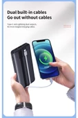 Led Ekranlı Powerbank 10000mah Dahili Type-c Kablo Dahili Lightning Kablo Iphone - 2