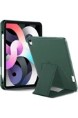 iPad 10.2 ile uyumlu Kılıf Lüks Kadife İç Kaplamalı Suni Deri, Mıknatıslı V- Stand - 1