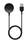 Samsung Galaxy Watch 6 ile Uyumlu Akıllı Saat Usb Şarj Aleti Akıllı Saat Şarj Kablosu Manyetik Siyah thumbnail 1