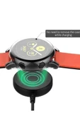 Samsung Galaxy Watch 6 ile Uyumlu Akıllı Saat Usb Şarj Aleti Akıllı Saat Şarj Kablosu Manyetik Siyah thumbnail 4