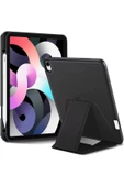 iPad 10.2 ile uyumlu Kılıf Lüks Kadife İç Kaplamalı Suni Deri, Mıknatıslı V- Stand - 1