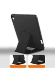 iPad 10.2 ile uyumlu Kılıf Lüks Kadife İç Kaplamalı Suni Deri, Mıknatıslı V- Stand - 2