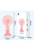Şarjlı Taşınabilir Mini USB Fan Telefon Standlı 3 Kademeli Mini Vantilatör Soğutucu 20cm YM88176 - 5