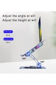 Soğutuculu Stand Notebook Laptop Yüksekliği Ayarlanabilir Fanlı Tutucu Alüminyum 10-17 inç CZY526 thumbnail 2