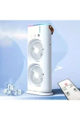 37cm Buharlı Çift Pervaneli Vantilatör Uzaktan Kumandalı Taşınabilir Type-c Kablolu Midi Fan Hr002 - 1