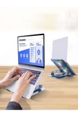 Soğutuculu Stand Notebook Laptop Yüksekliği Ayarlanabilir Fanlı Tutucu Alüminyum 10-17 inç CZY526 thumbnail 3