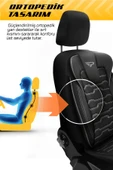 Panda Sportline Serisi Ingiliz Jakar Kumaş Ticari Oto Koltuk Kılıfı - Tam Set - 4