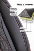 Panda Kılıf Panda Marmaris Serisi Keten Kumaş Oto Koltuk Kılıfı - Tam Set thumbnail 11