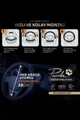 Panda Oto Direksiyon Kılıfı - Delikli Deri / Karbon Yüzey - 2