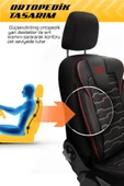 Panda Sportline Serisi Ingiliz Jakar Kumaş Ticari Oto Koltuk Kılıfı - Tam Set - 4