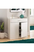 aden home senin evin senin dünyan %100 MDF Beyaz Ayakkabılık, Ayakkabı Dolabı, Kapaklı Ayakkabılık, Ahşap Ayakkabılık Rafı - 1