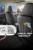Ekru PANDA BOSTON SERİSİ VELUCANTRA KUMAŞ OTO KOLTUK KILIFI - TAM SET Universal - 5